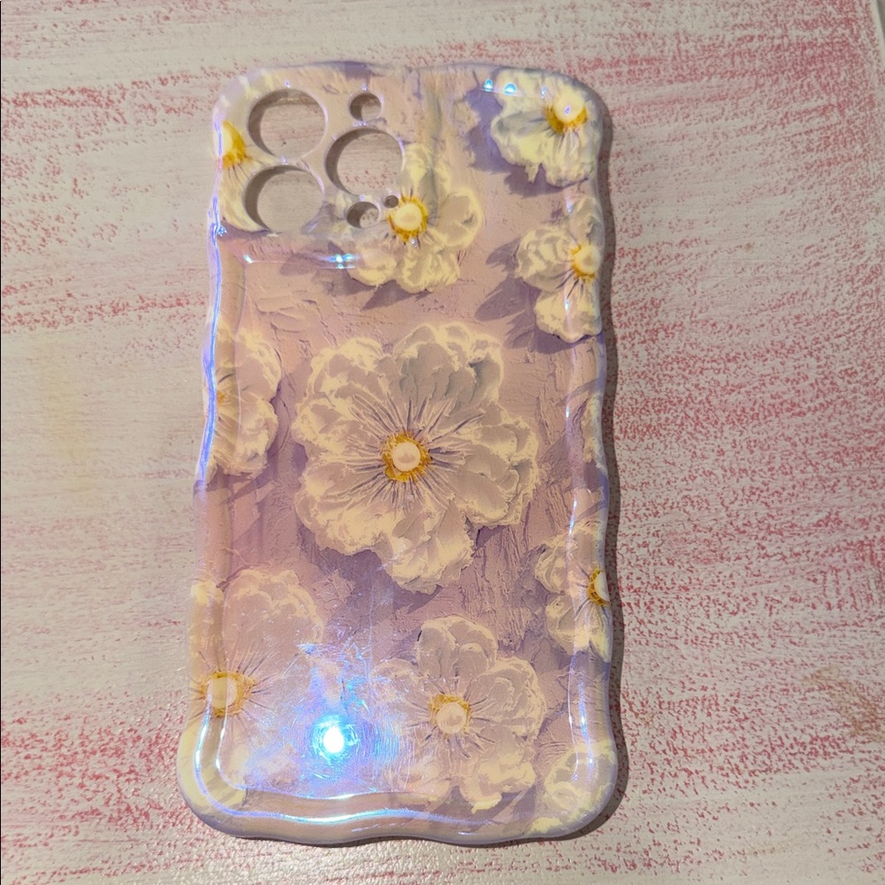 Floral Phone Case - Purple and Yellow